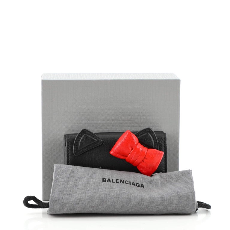 Balenciaga Hello Kitty Trifold Wallet Mini Black 14013326