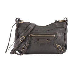 Balenciaga Hip Classic Studs Crossbody Bag Leather