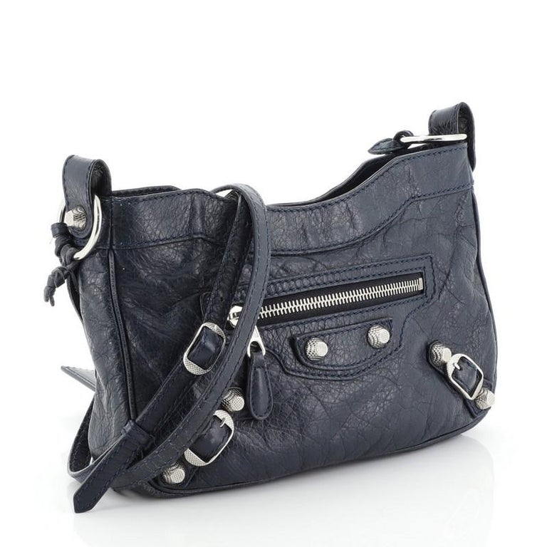 Balenciaga Hip Giant Studs Crossbody Bag Leather at 1stDibs foldover