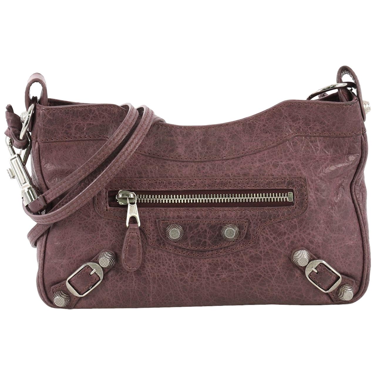 Balenciaga Hip Giant Studs Crossbody Bag Leather