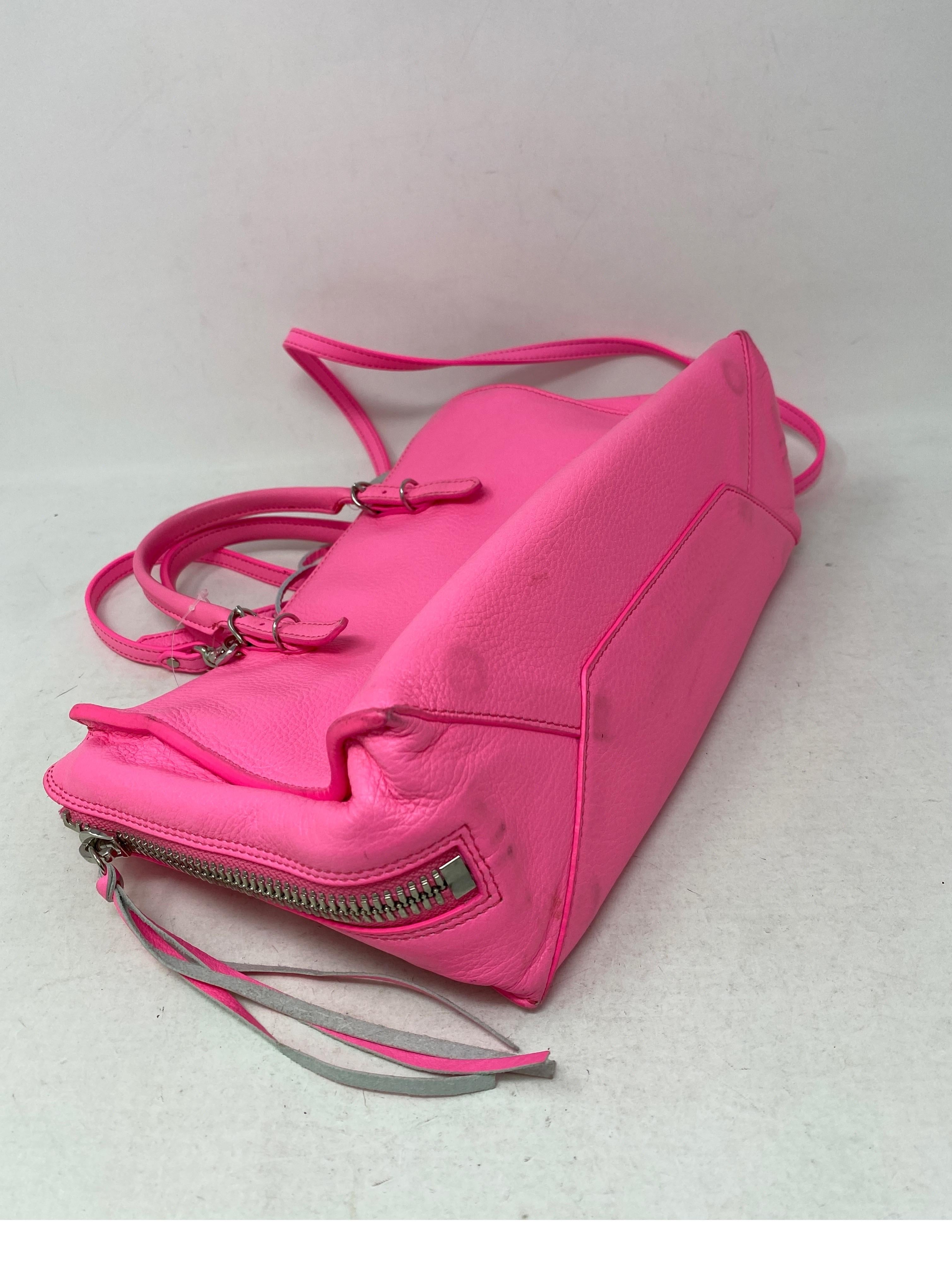 Balenciaga Hot Pink Mini Motorcyle Bag  4