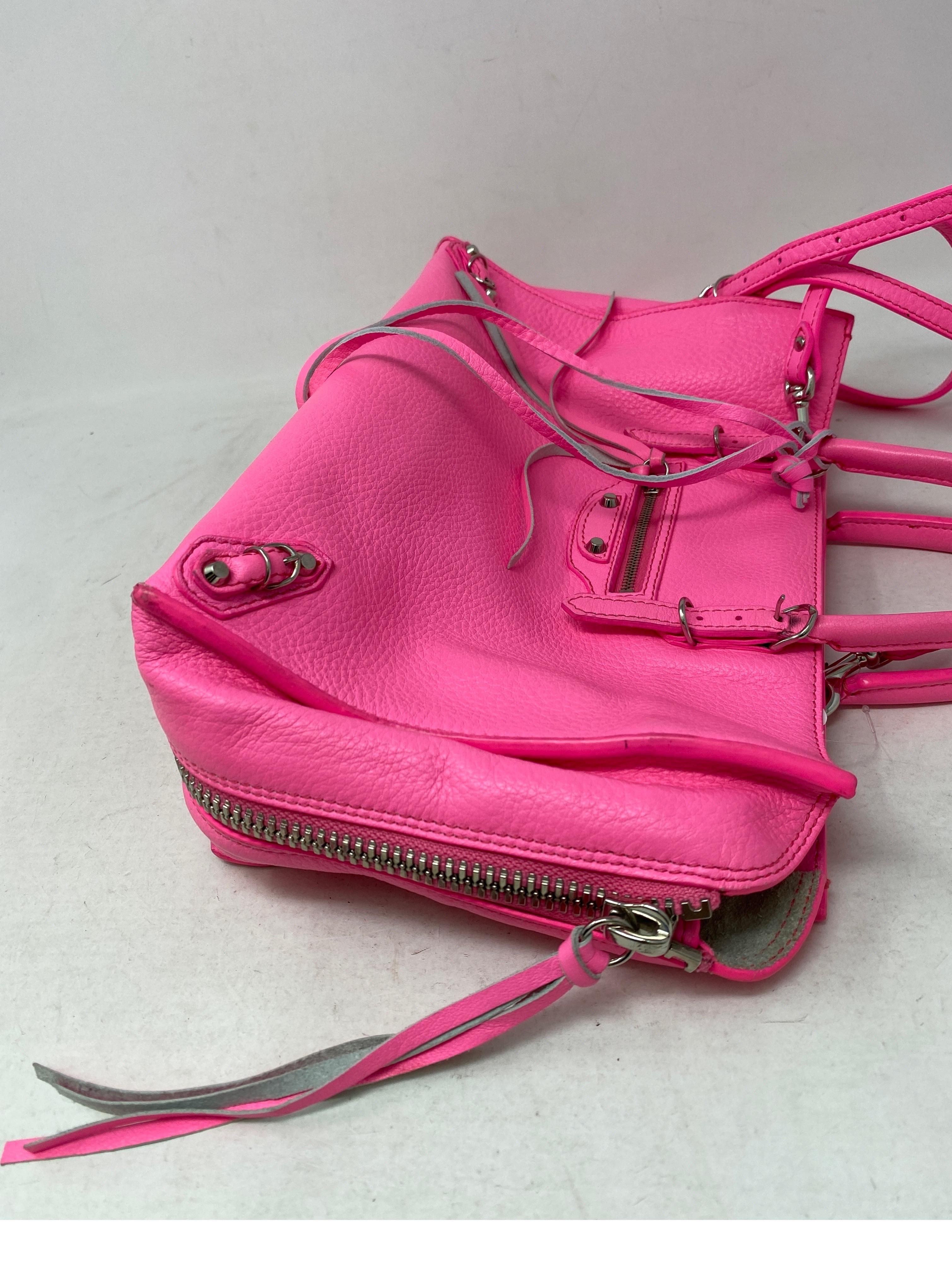 Balenciaga Hot Pink Mini Motorcyle Bag  5