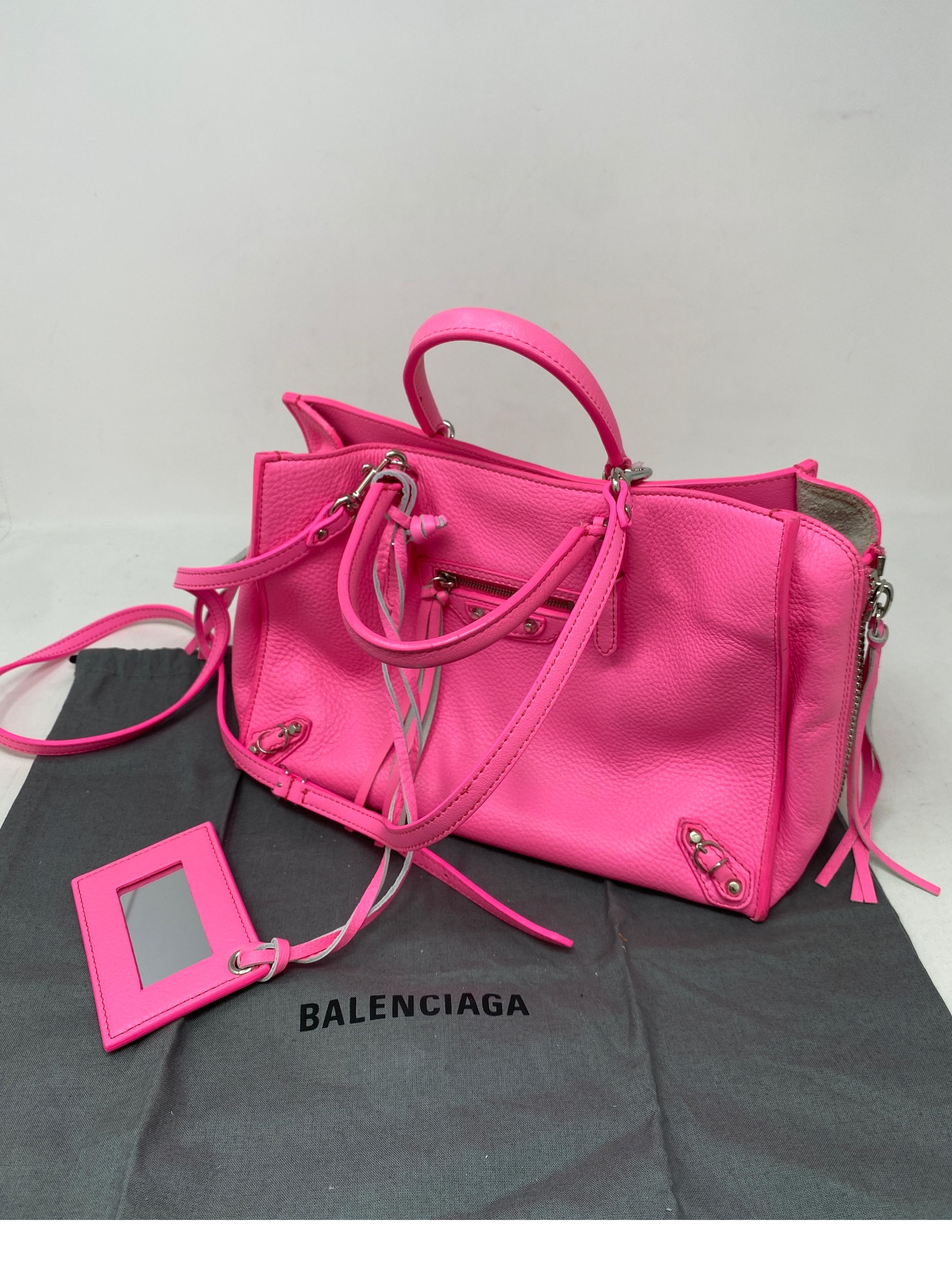 Balenciaga Hot Pink Mini Motorcyle Bag  6