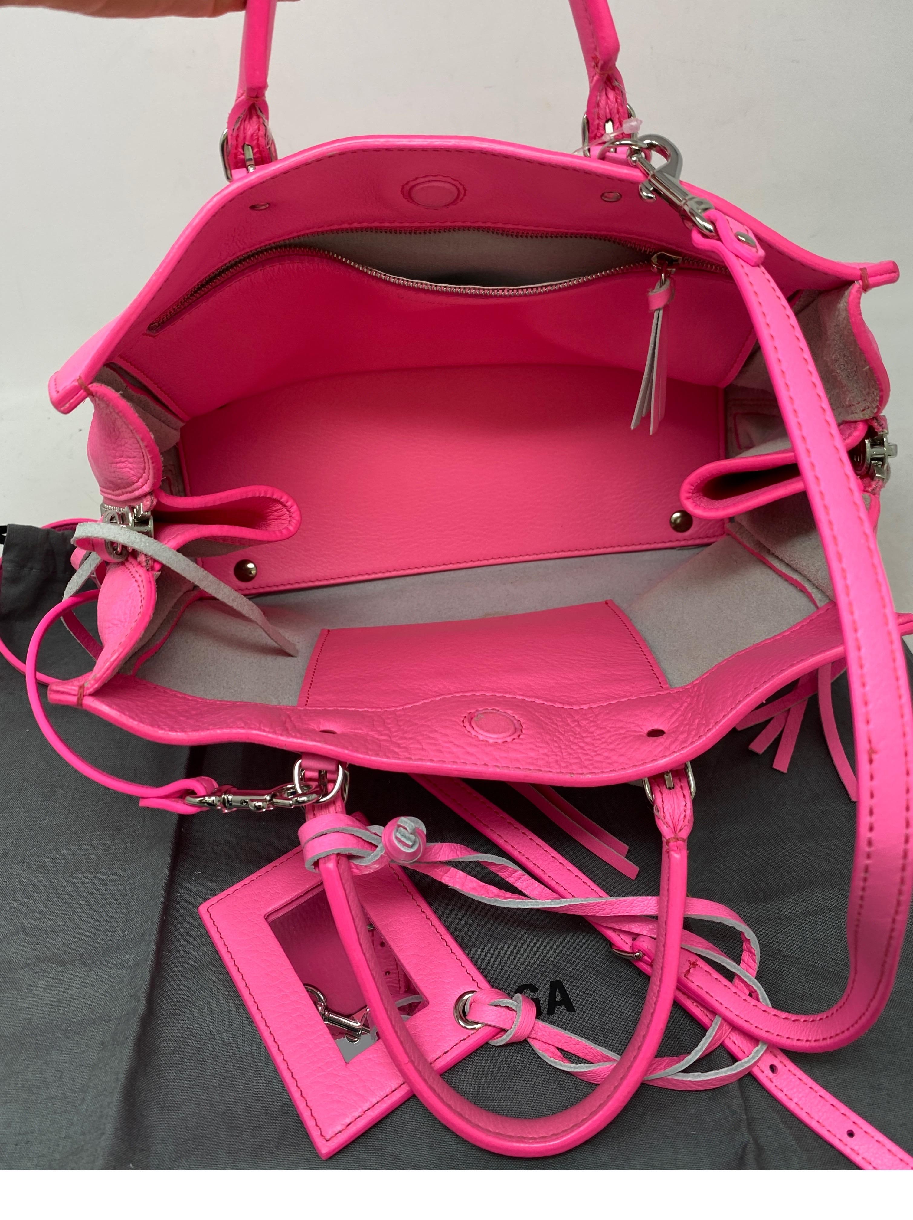 Balenciaga Hot Pink Mini Motorcyle Bag  7