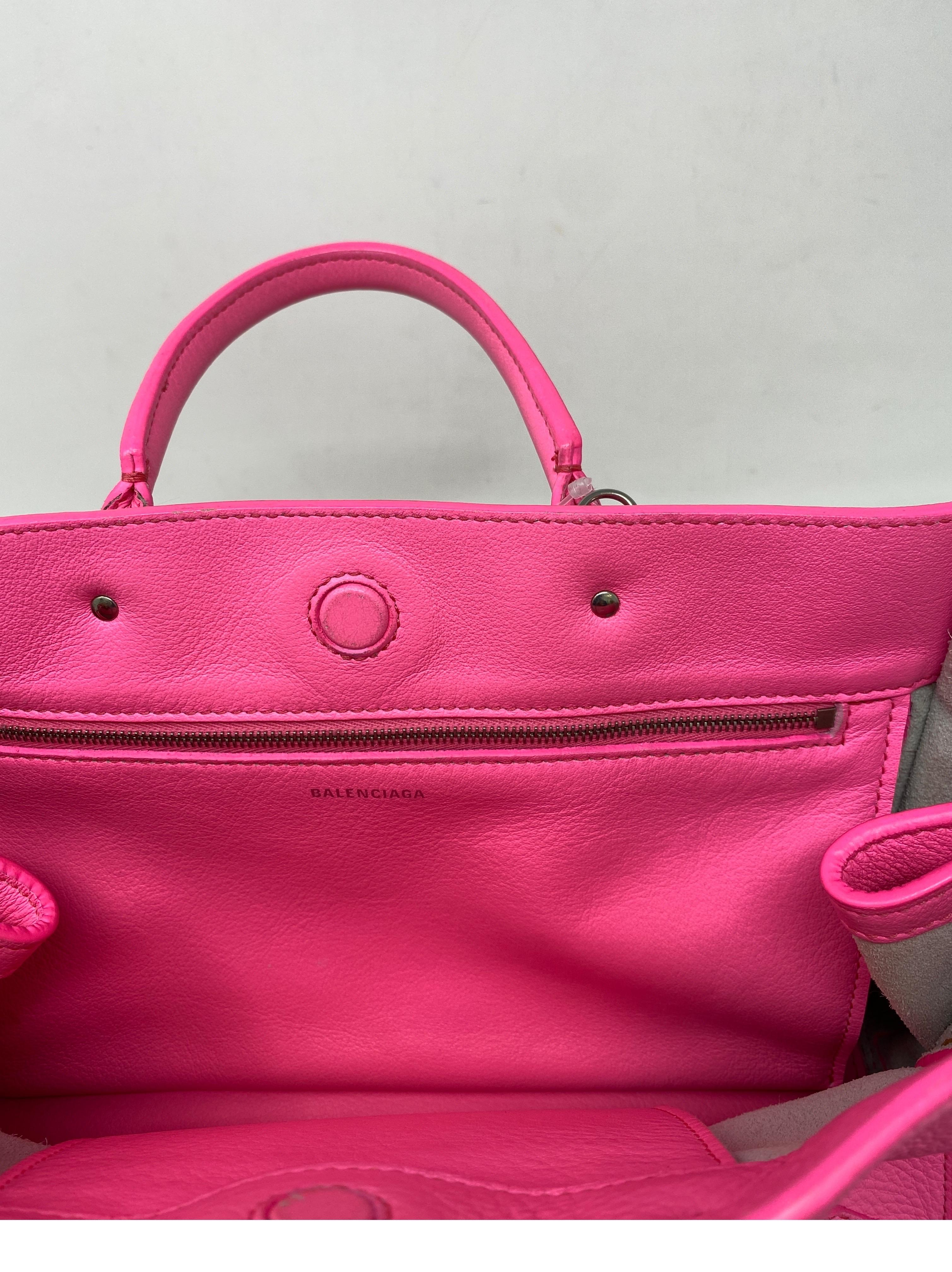 Balenciaga Hot Pink Mini Motorcyle Bag  11