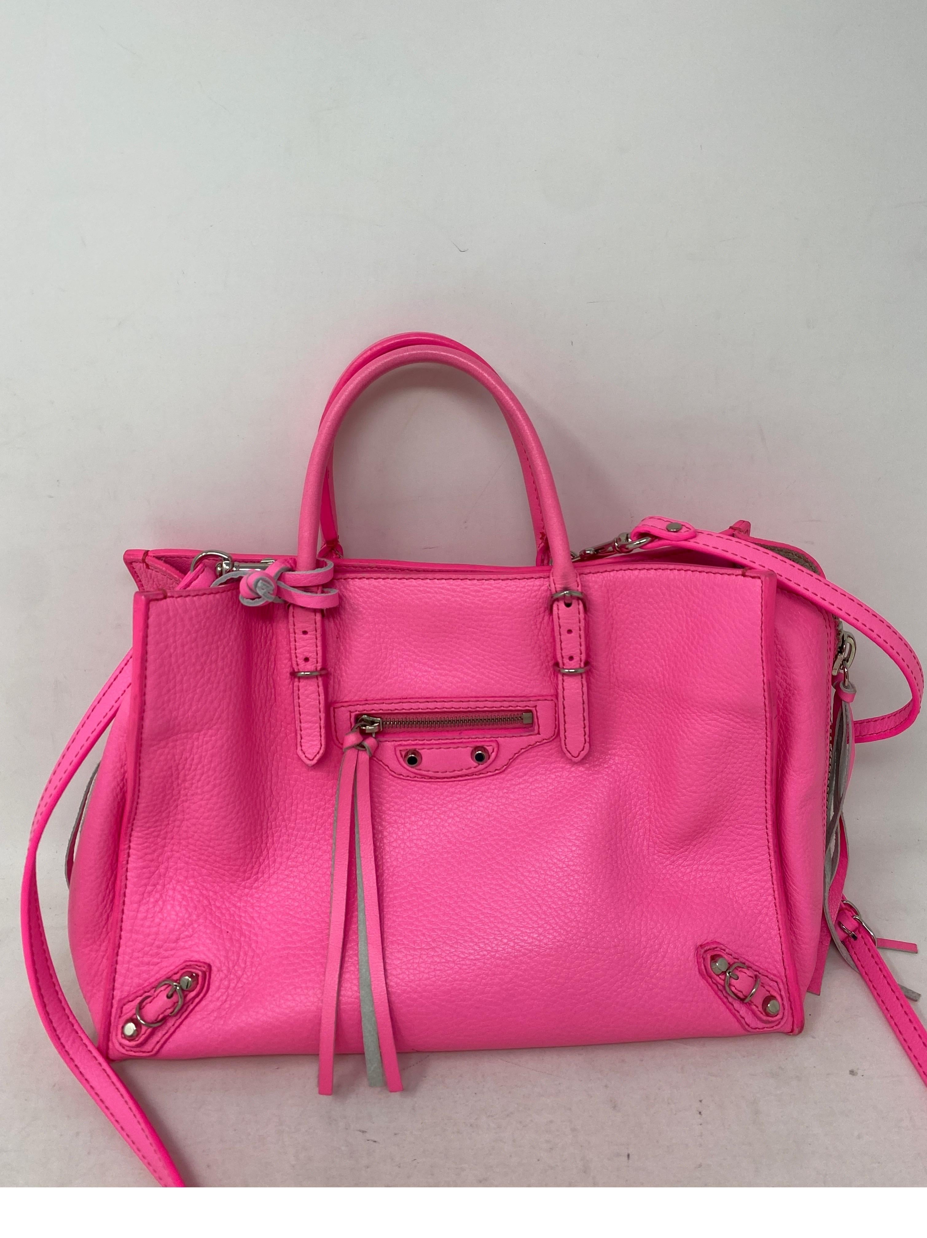 hot pink balenciaga bag