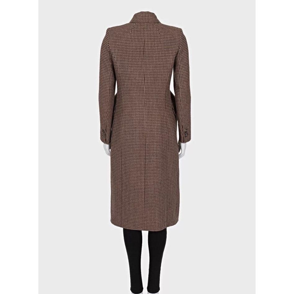 Marrone Cappotto in lana pied de poule di Balenciaga - IT36 / XS