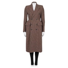 Balenciaga Houndstooth Wool Coat — IT36 / XS