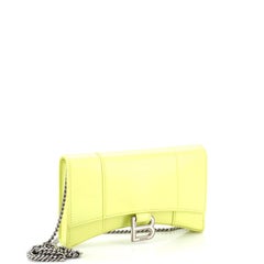 Balenciaga Hourglass Chain Wallet Leather
