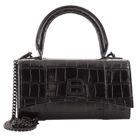 Balenciaga Black Hourglass Bag - 6 For Sale on 1stDibs