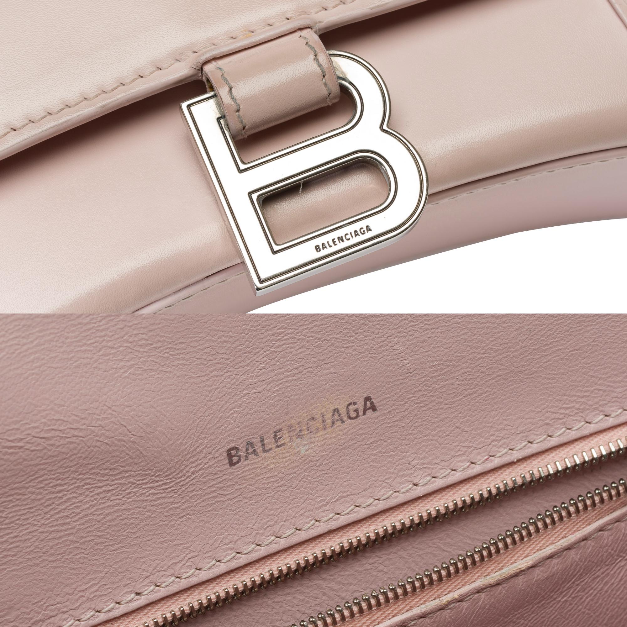 Balenciaga Clessidra piccola in pelle di vitello rosa, PHW in vendita 1