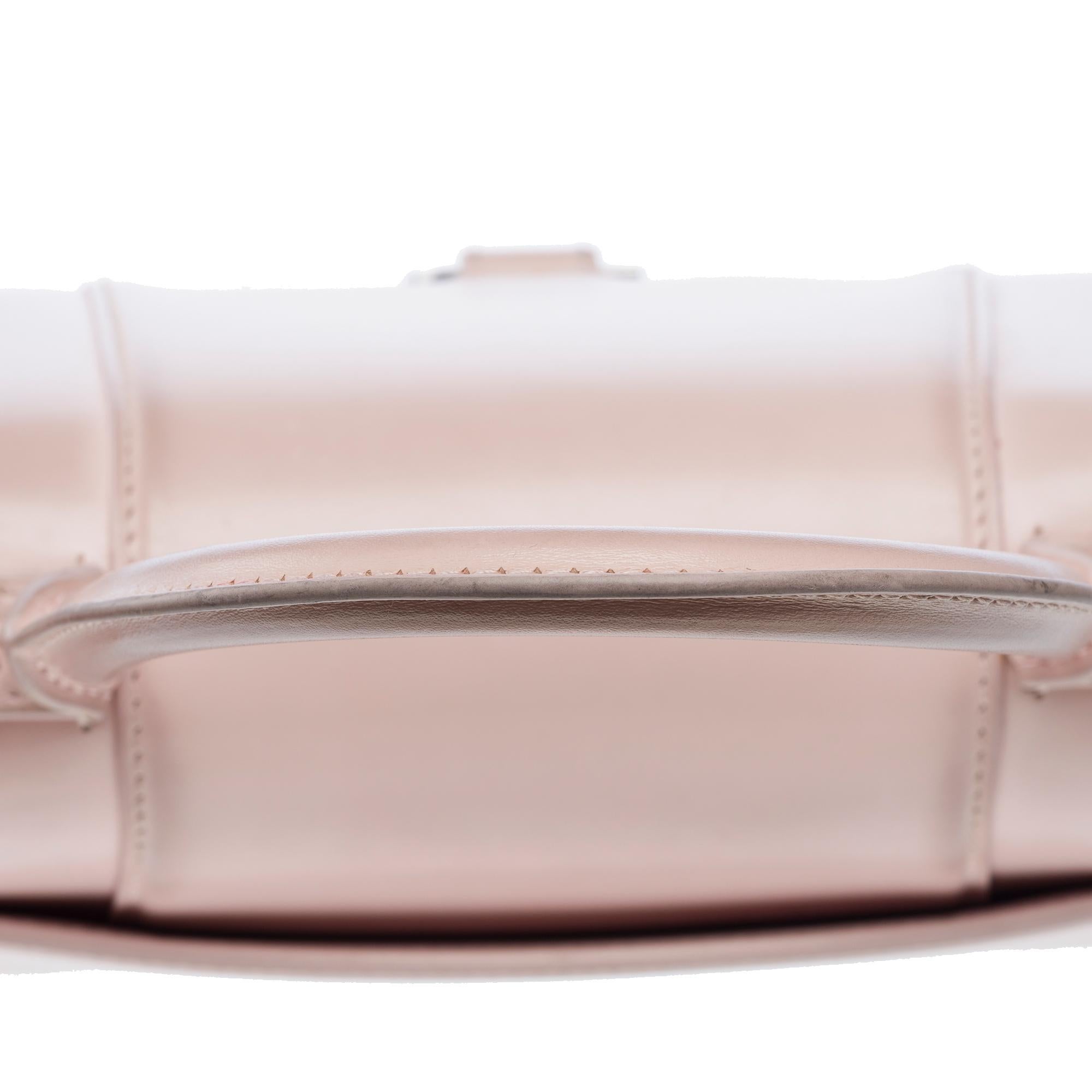 Balenciaga Clessidra piccola in pelle di vitello rosa, PHW in vendita 4