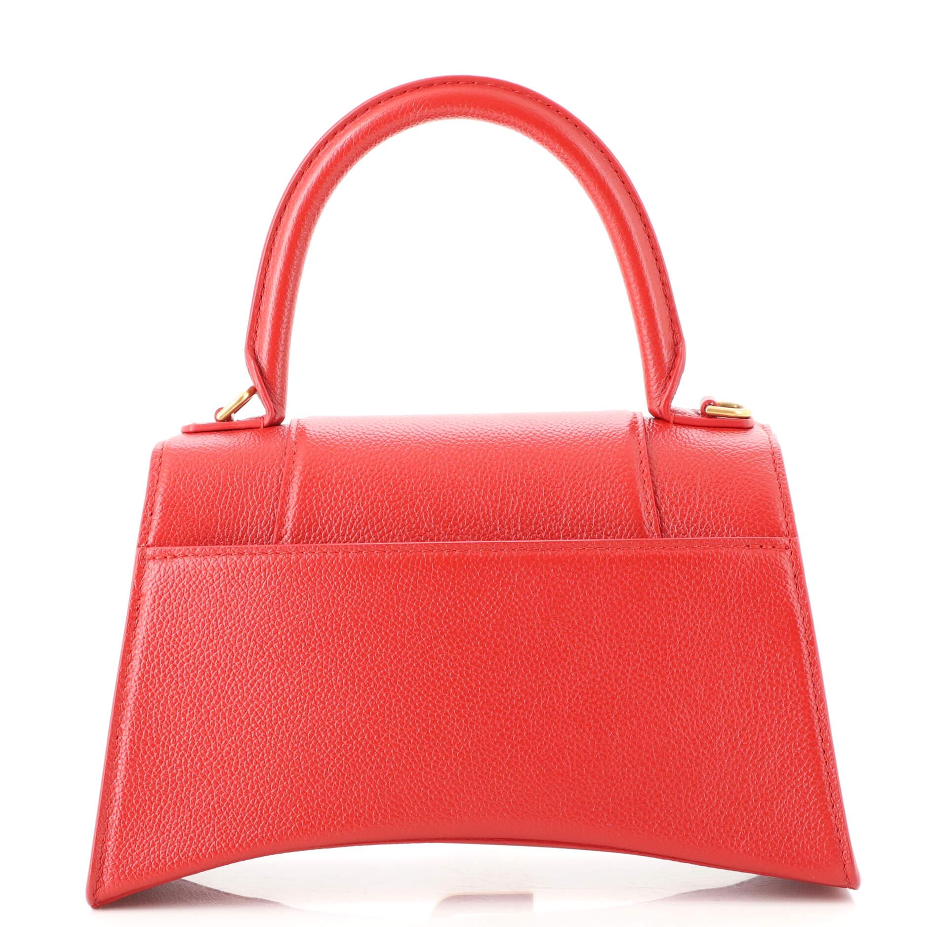 Women's or Men's Balenciaga Hourglass Top Handle Bag Leather Small