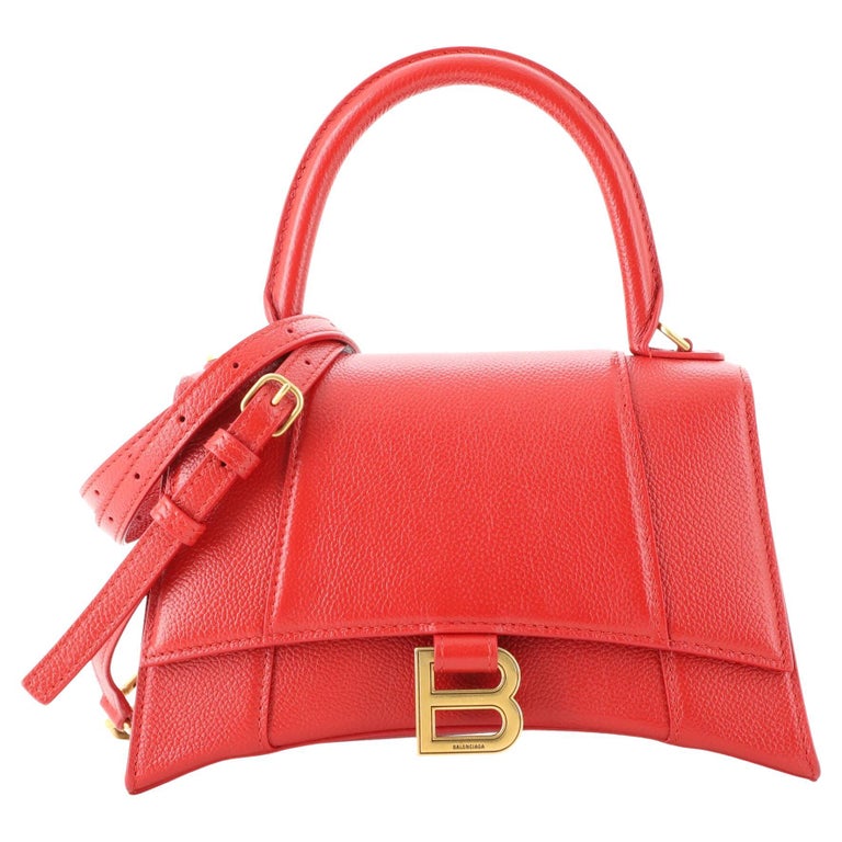 Balenciaga Hourglass Top Handle Bag Leather Small For Sale at 1stDibs