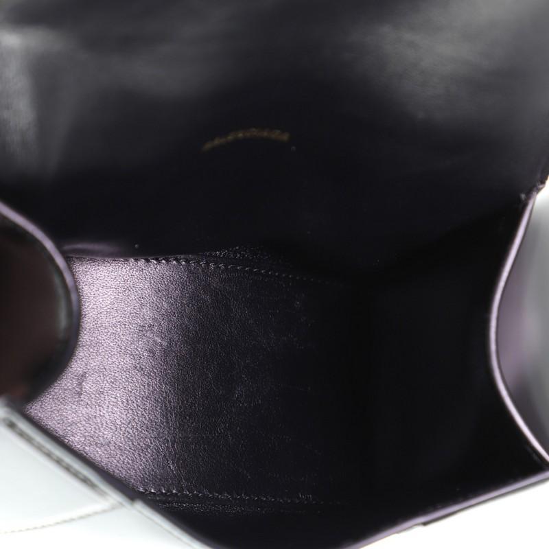 Black Balenciaga Hourglass Top Handle Bag Leather XS