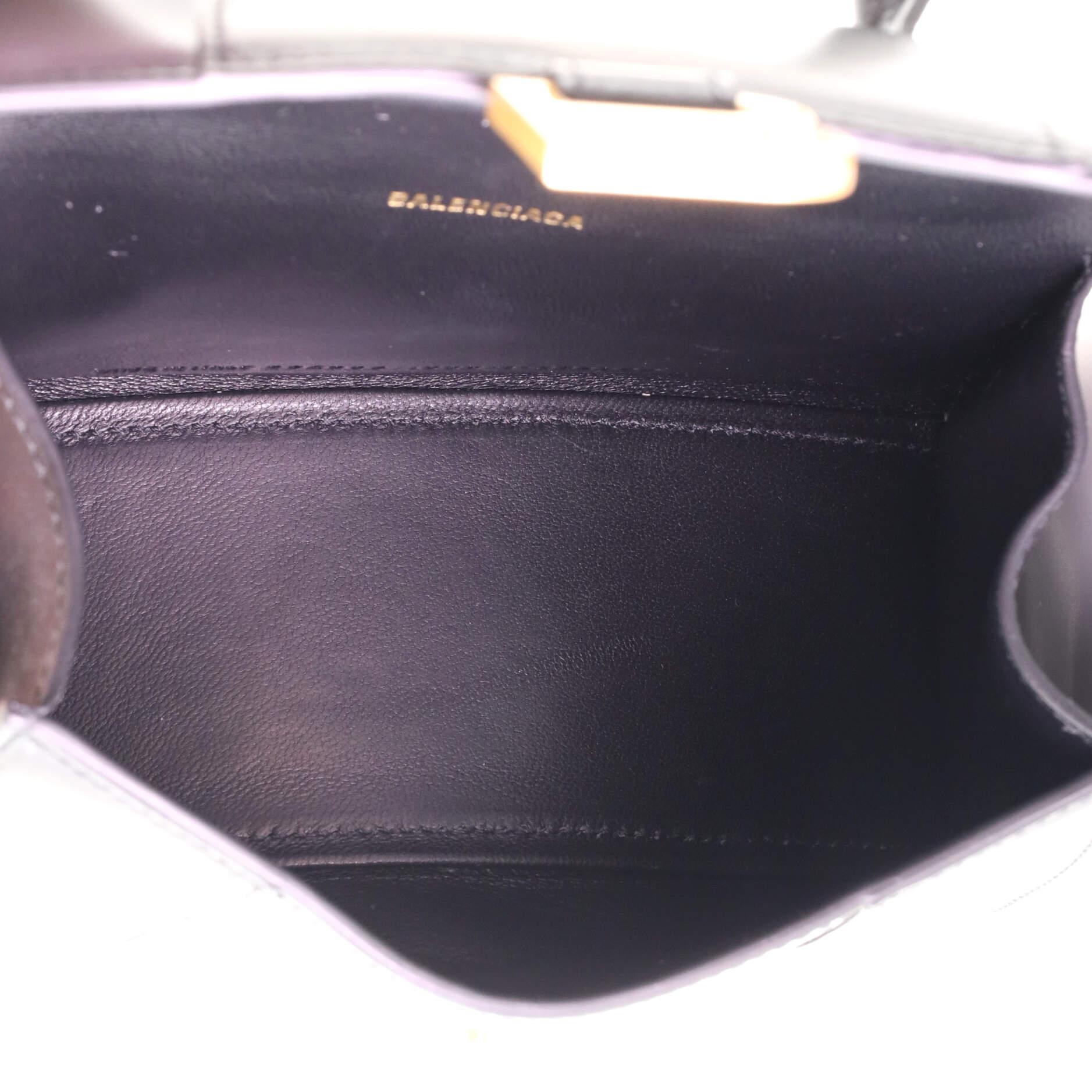 Balenciaga Hourglass Top Handle Bag Leather XS 1