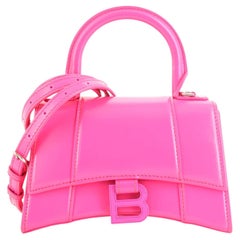 Balenciaga Hourglass Top Handle Bag Leather XS