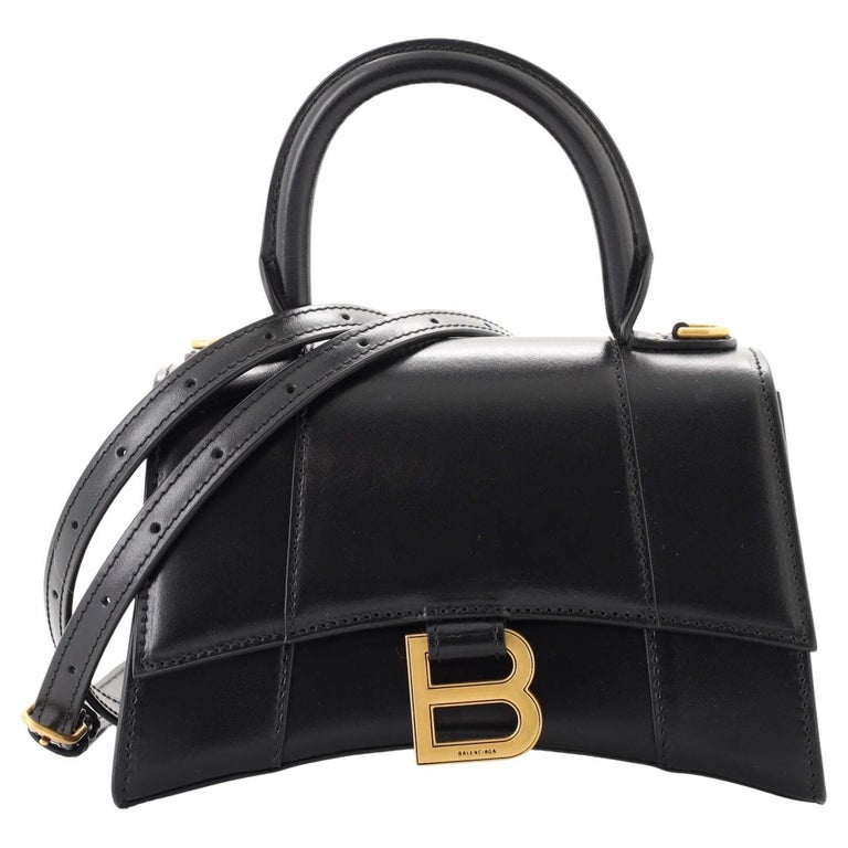 Balenciaga Hourglass Top Handle Bag Leather XS at 1stDibs