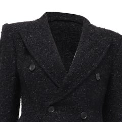 Balenciaga Hourglass Tweed Blazer in Black Cotton