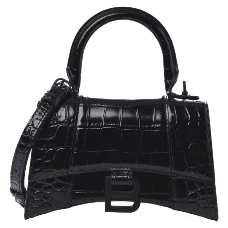 Balenciaga Hourglass XS Black Croc Embossed Mini Handbag at 1stDibs |  balenciaga hourglass black croc, balenciaga hourglass bag black croc,  balenciaga hourglass bag xs sale