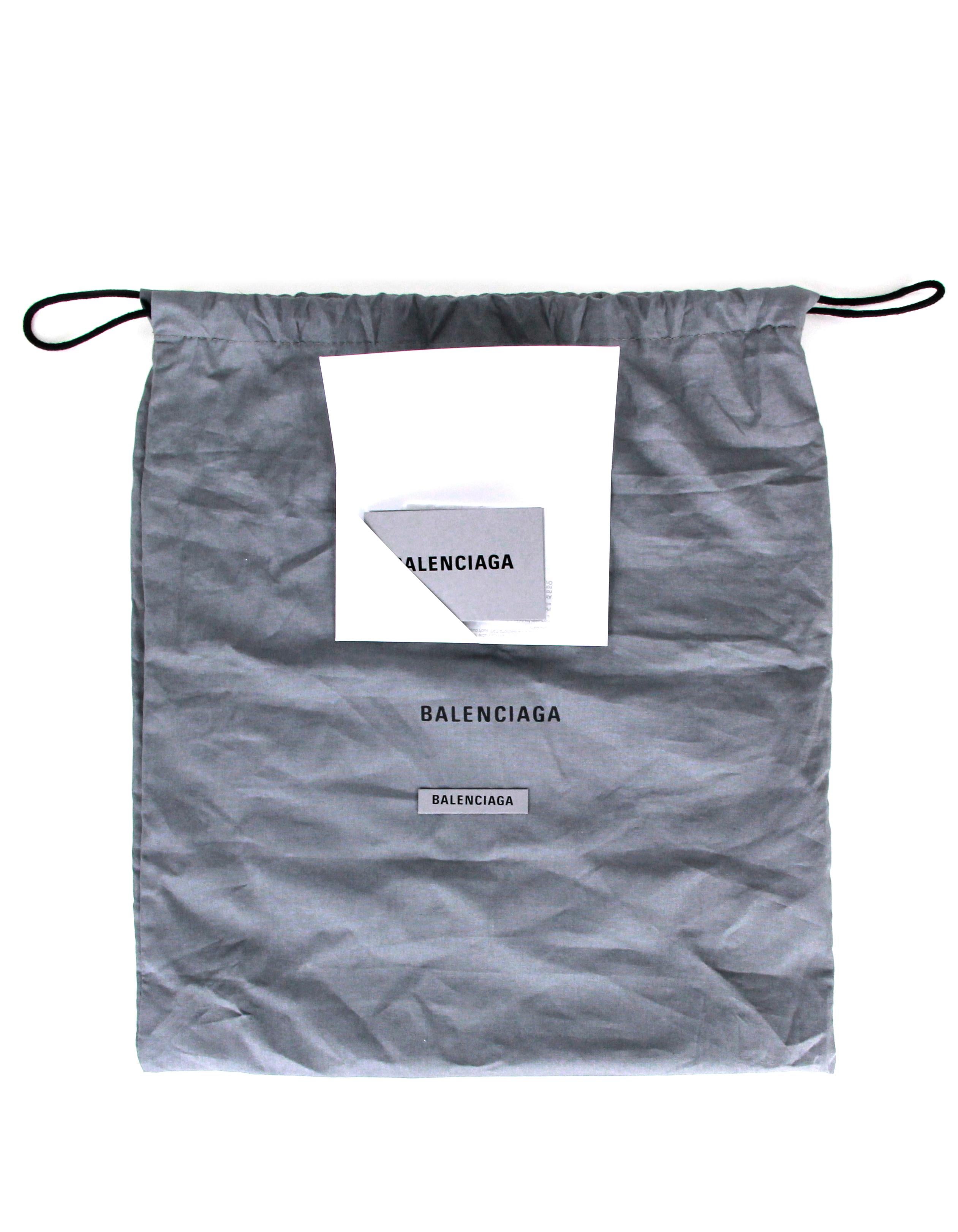 Balenciaga Indigo Calfskin Denim Printed Small Hourglass Top Handle Bag 1