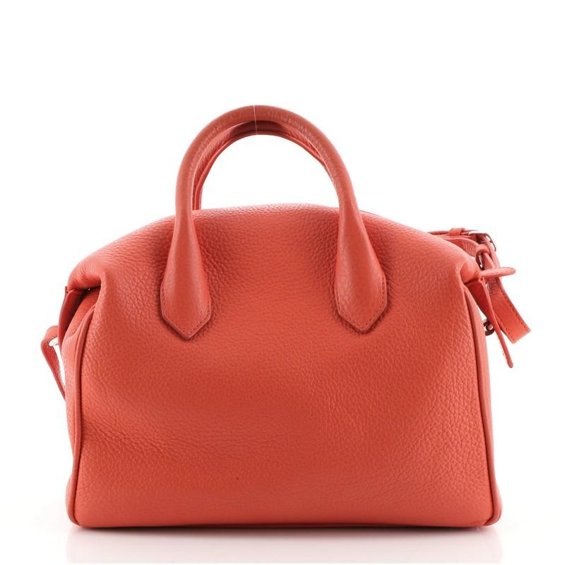 Orange Balenciaga Infanta Boston Bag Leather Medium