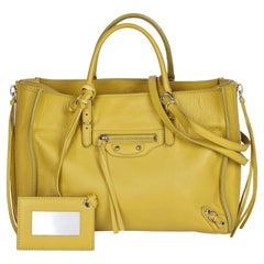 BALENCIAGA Jaune Citronnade Pelle di capra Papier Mini