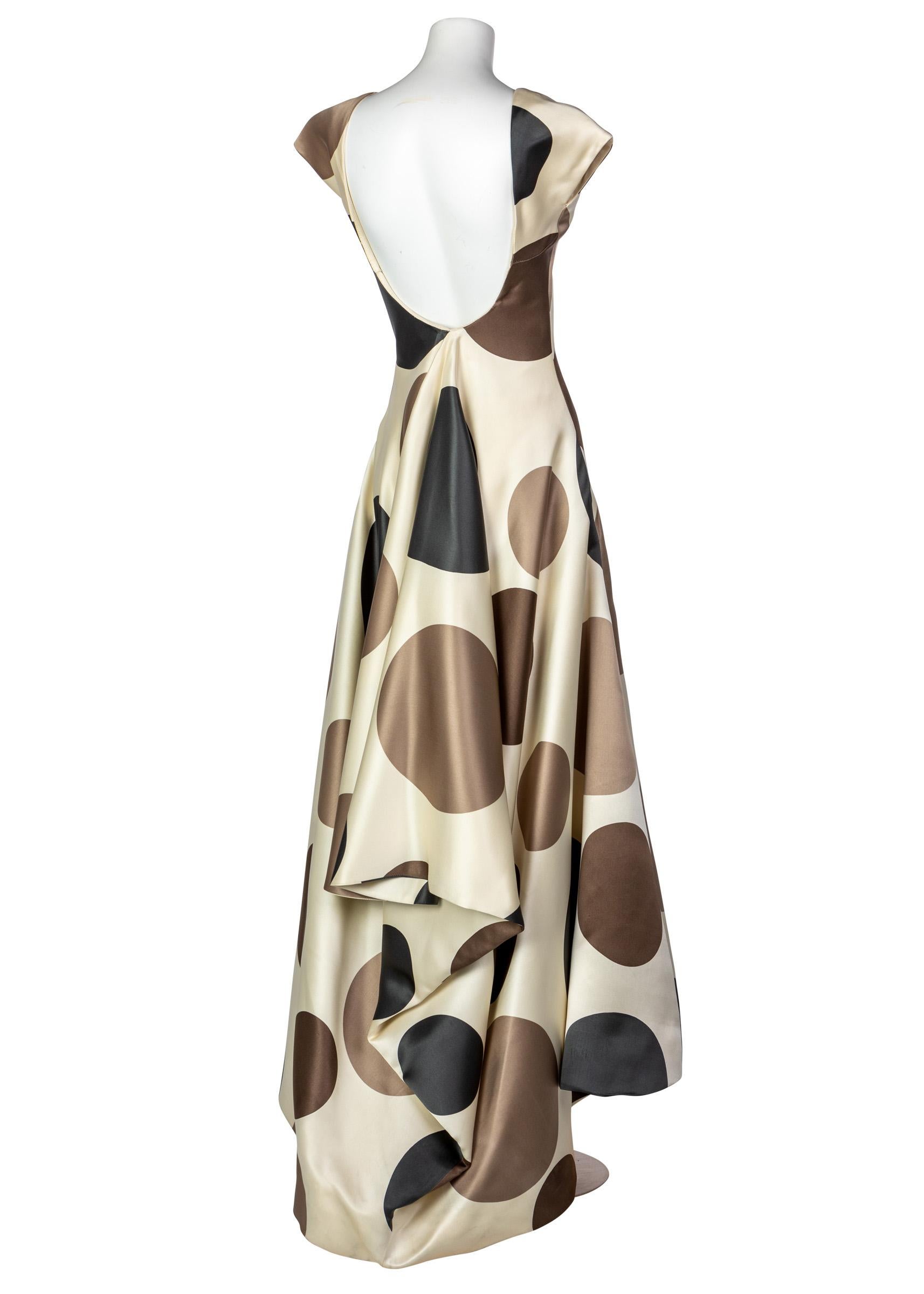 Balenciaga Josephus Thimister Runway Silk Polka Dot Evening Dress, 1997 1