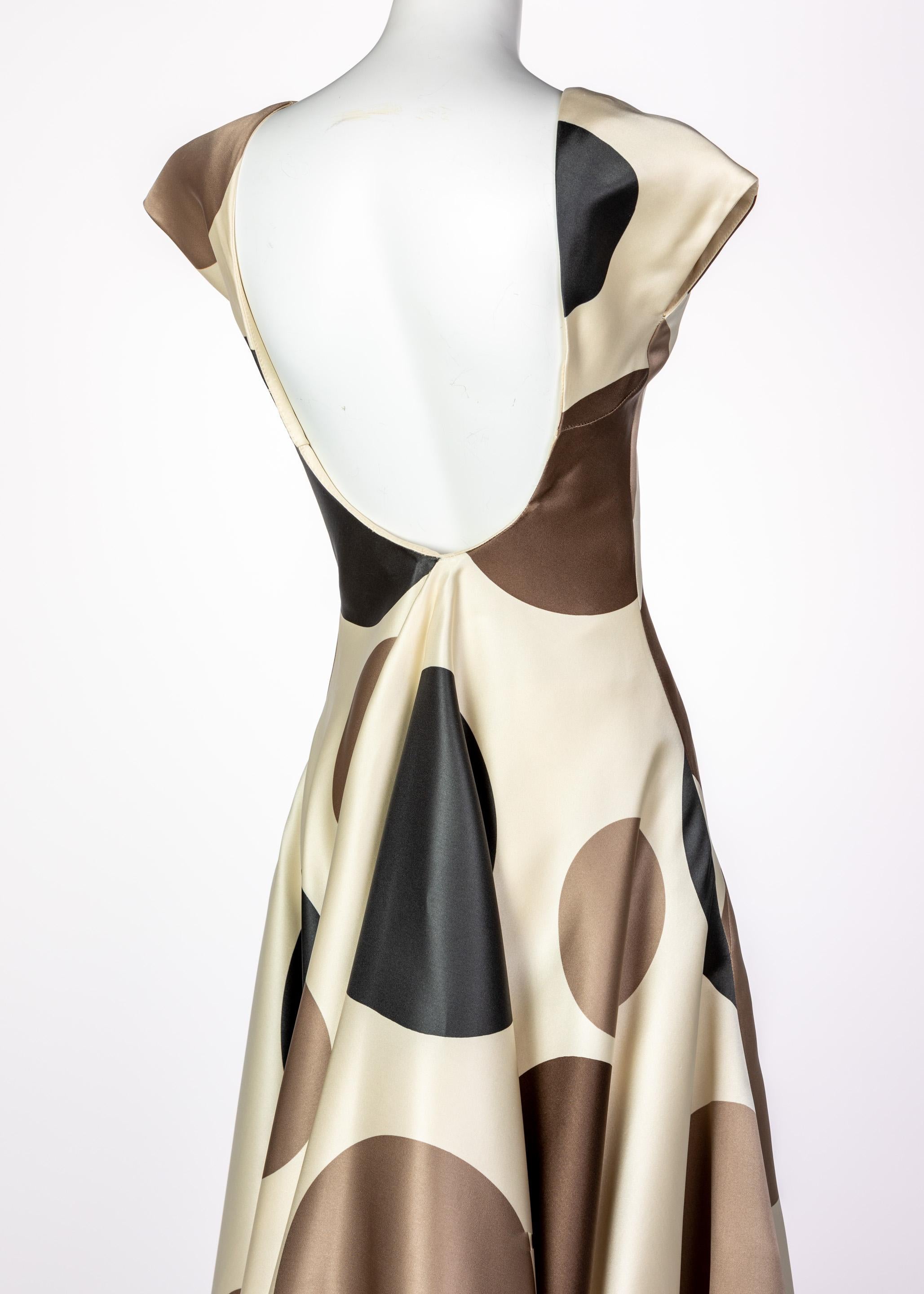 Balenciaga Josephus Thimister Runway Silk Polka Dot Evening Dress, 1997 3
