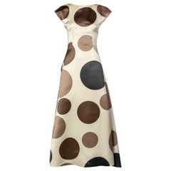 Balenciaga Josephus Thimister Runway Abendkleid aus Seide mit Tupfen, 1997