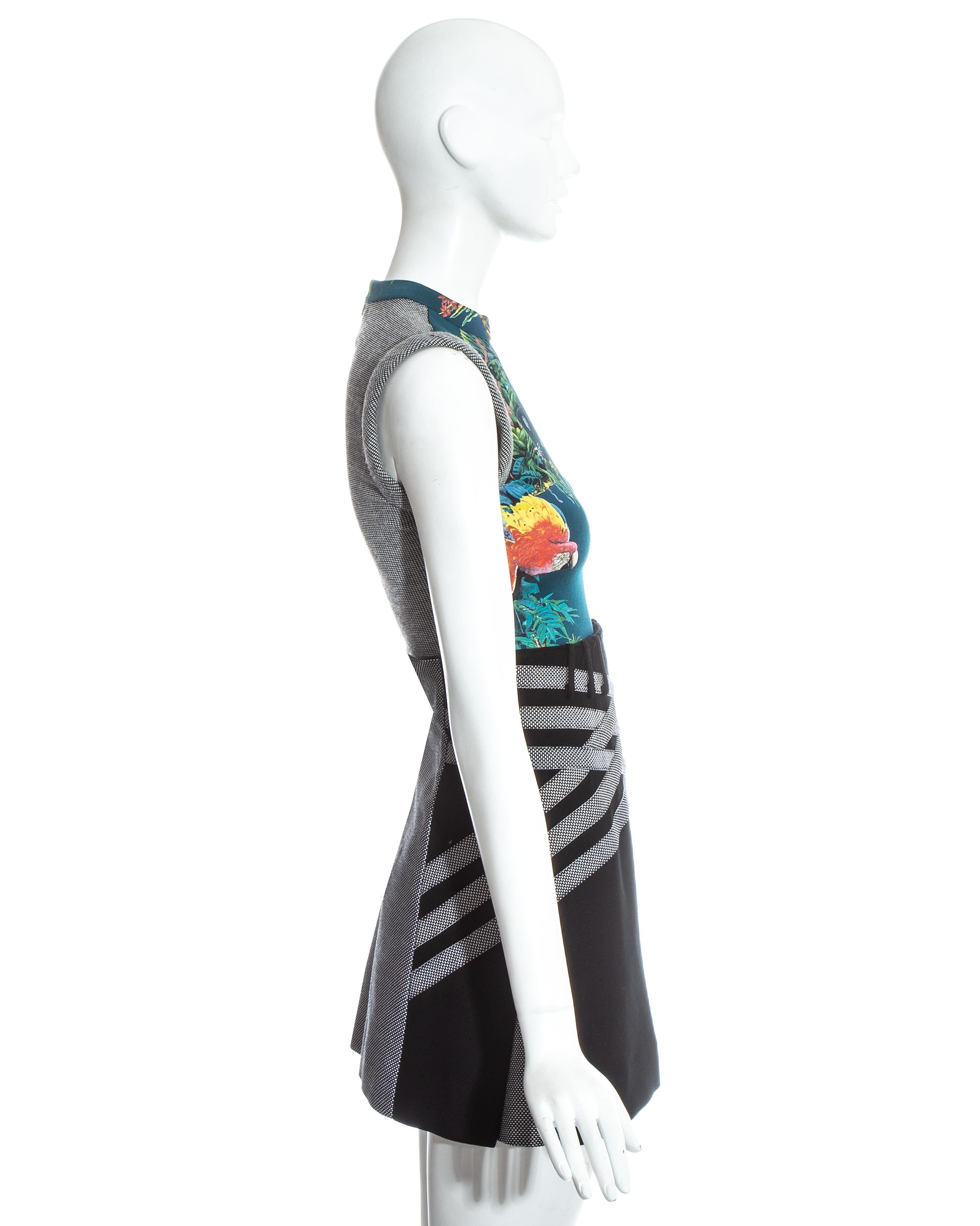 Balenciaga jungle print top and mini skirt ensemble, ss 2003 In Good Condition In London, GB