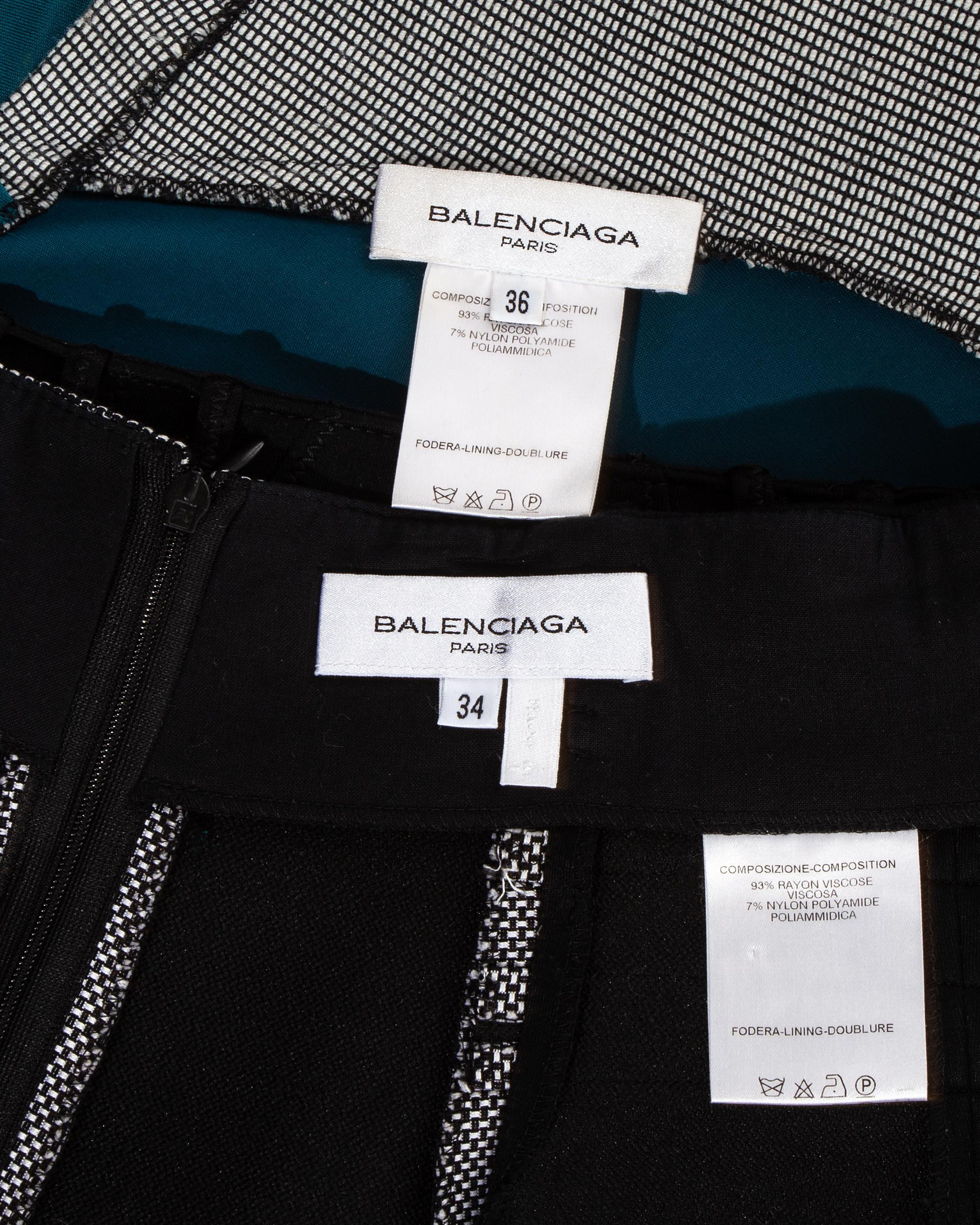 Balenciaga jungle print top and mini skirt ensemble, ss 2003 1