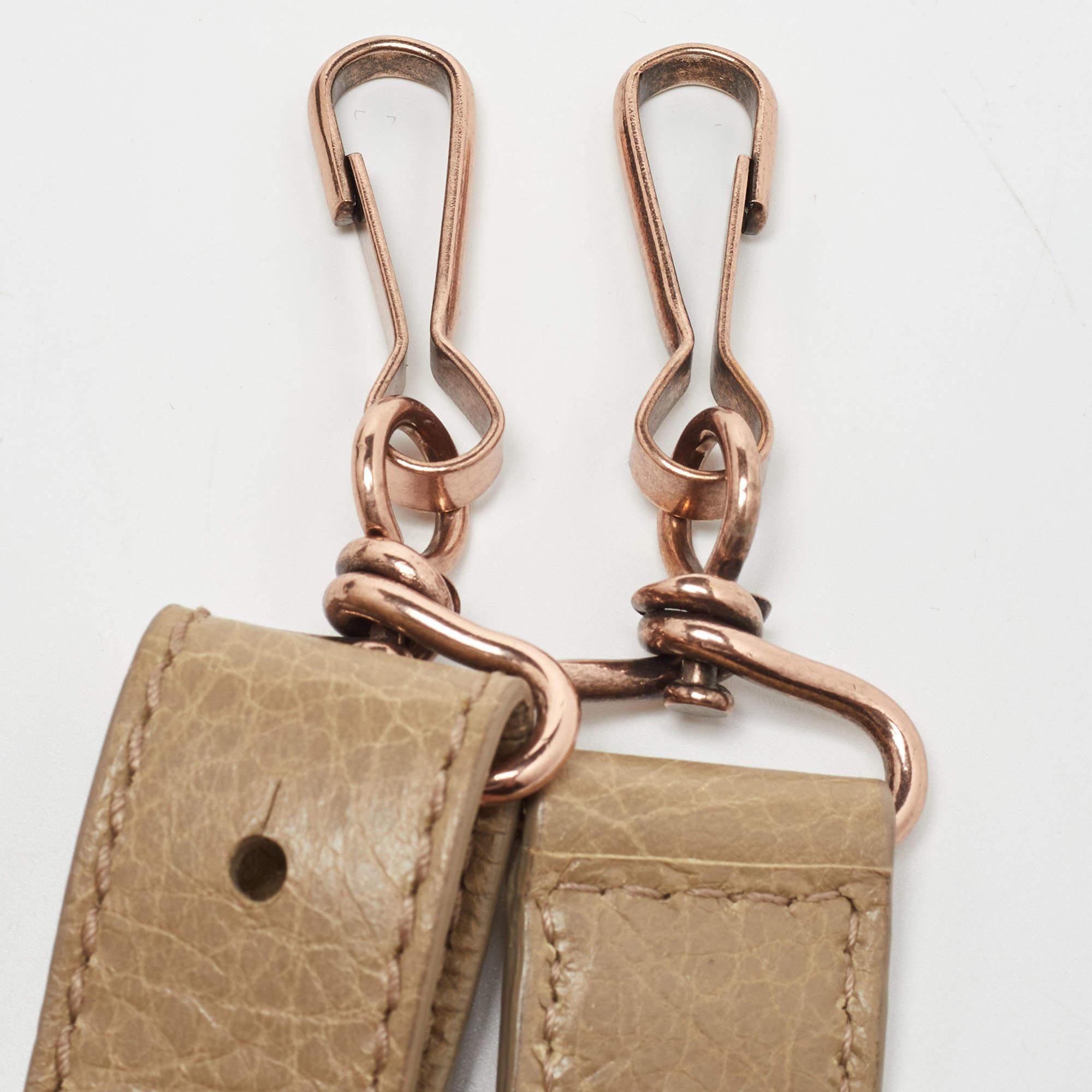 Balenciaga Khaki Beige Leather Mini RGH PomPon Bag 3