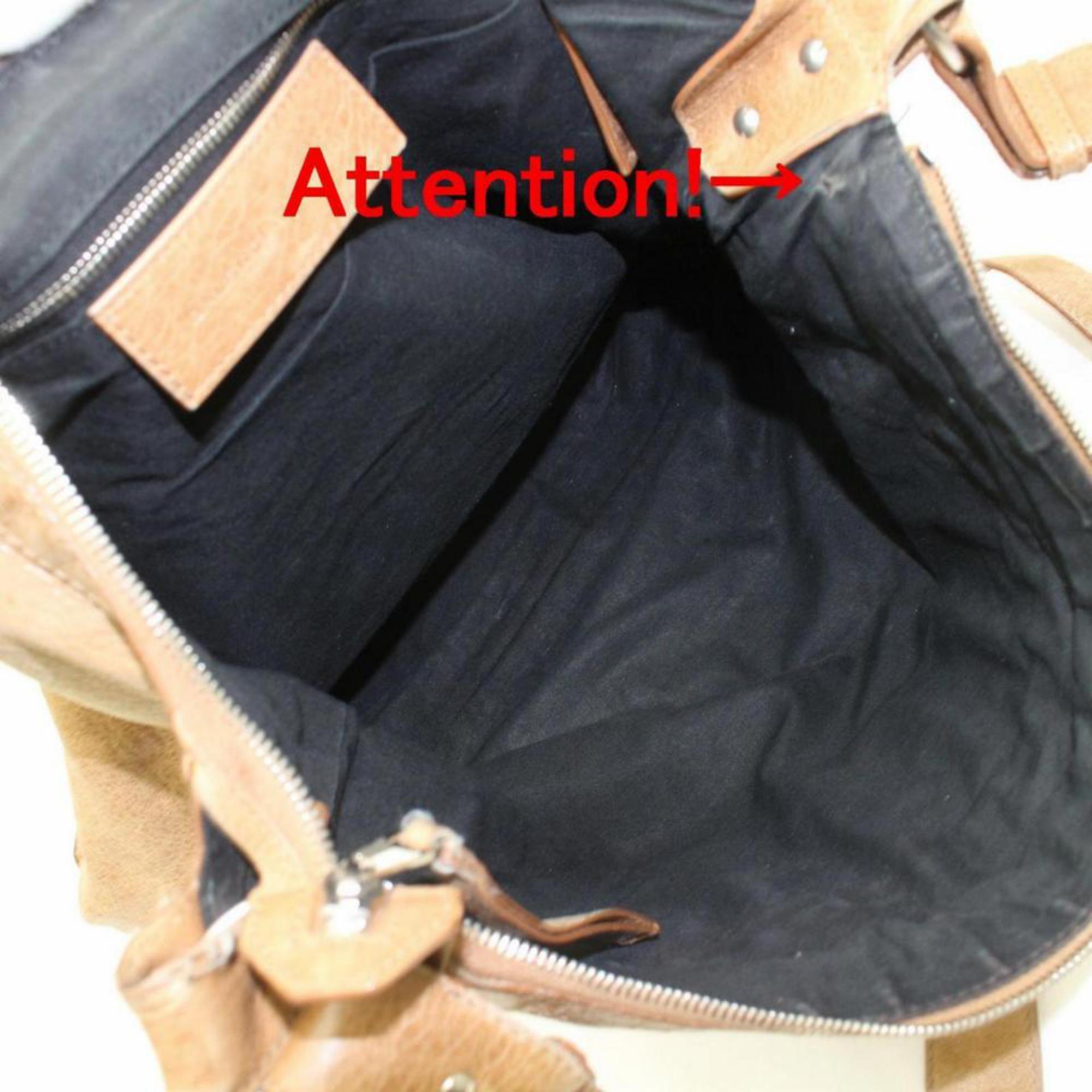 Balenciaga Khaki Day Light Hobo Messenger 869838 Brown Leather Shoulder Bag In Good Condition For Sale In Forest Hills, NY