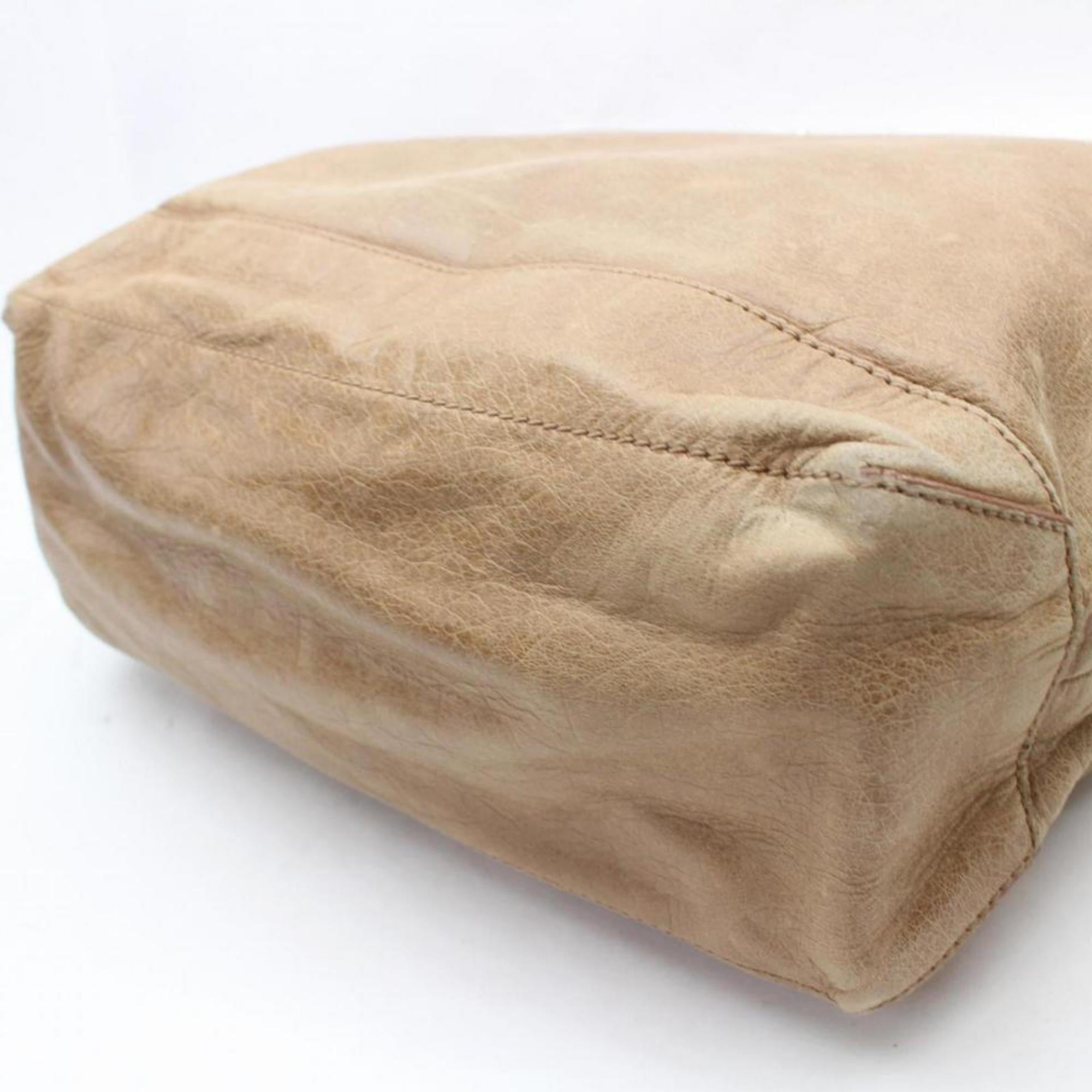 Balenciaga Khaki Day Light Hobo Messenger 869838 Brown Leather Shoulder Bag For Sale 5
