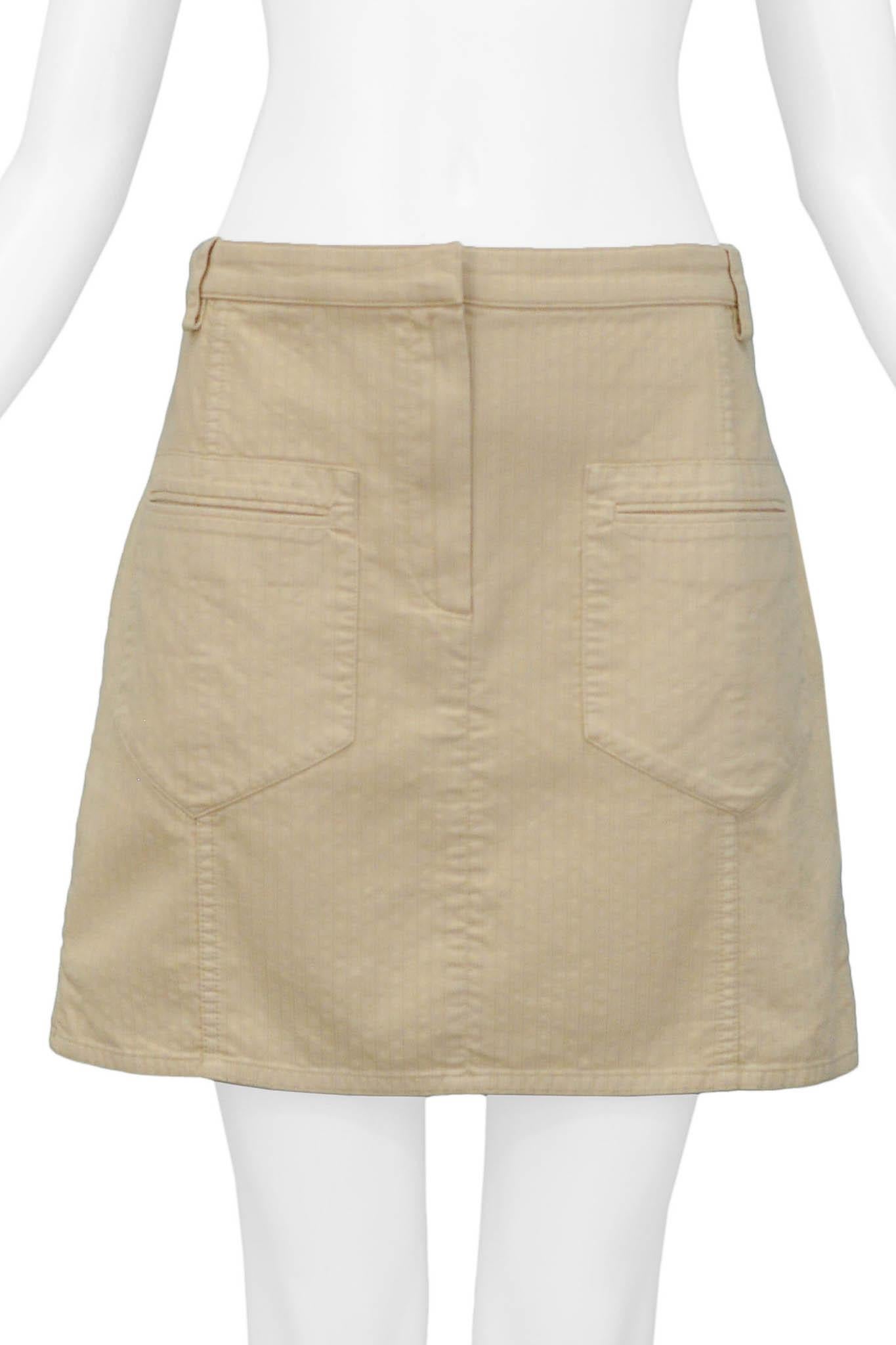 Balenciaga Khaki Pocket Mini Skirt For Sale 1