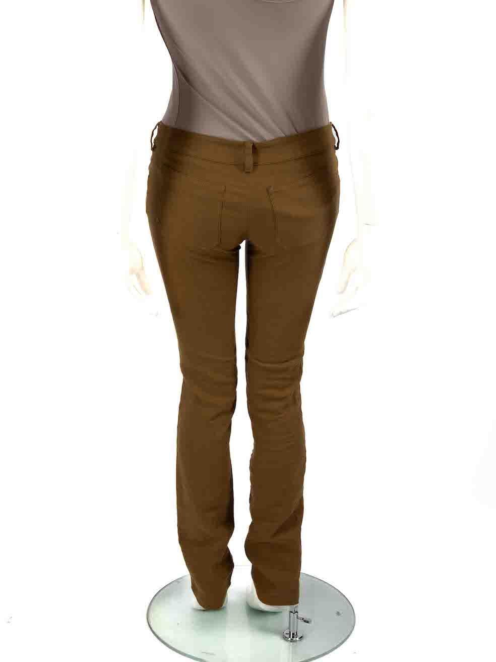 Marron Pantalon ajusté Balenciaga kaki taille S en vente