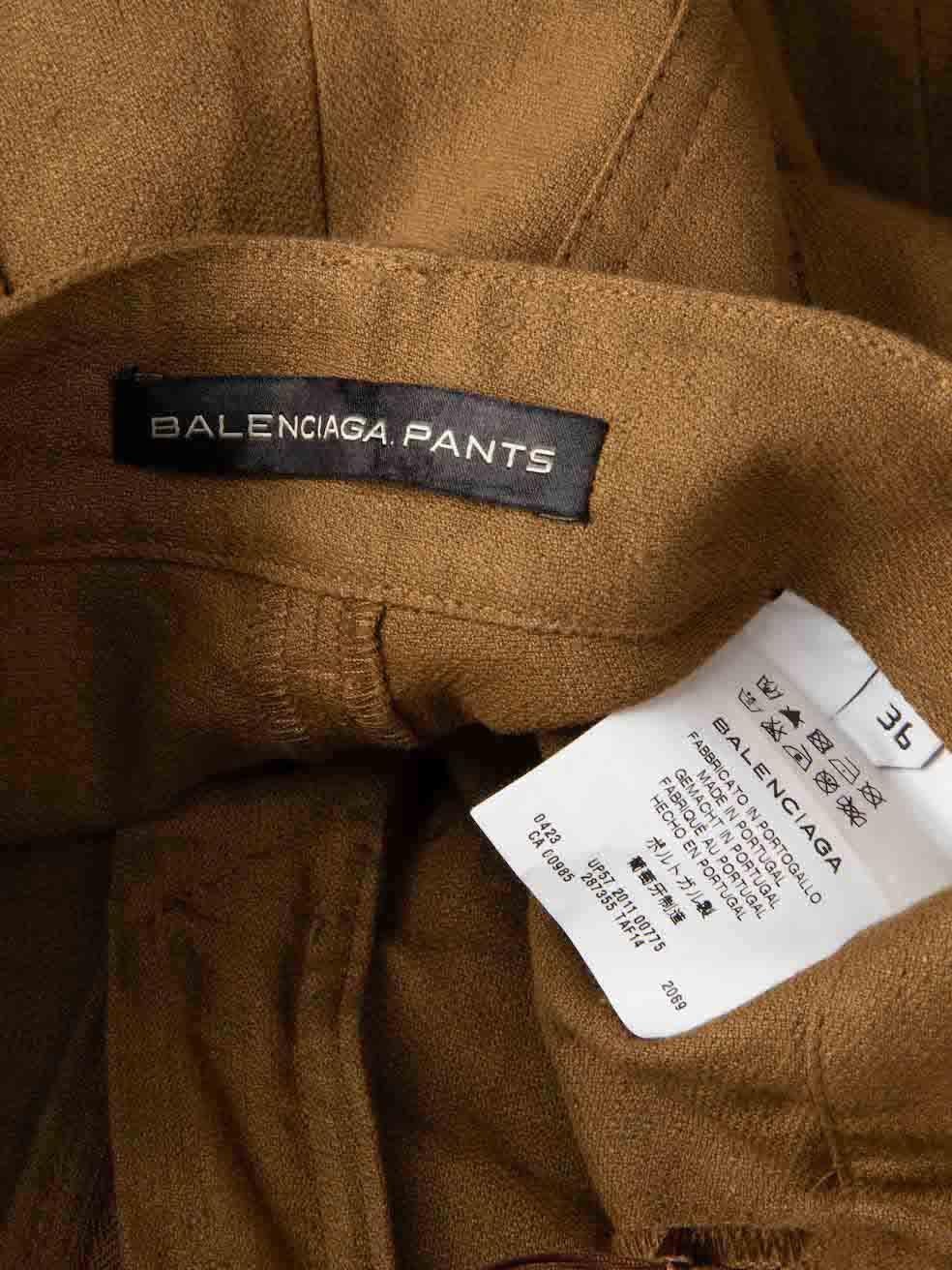 Pantalon ajusté Balenciaga kaki taille S en vente 2