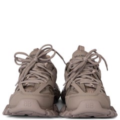 BALENCIAGA khaki taupe mesh & rubber TRACK Sneakers Shoes 38