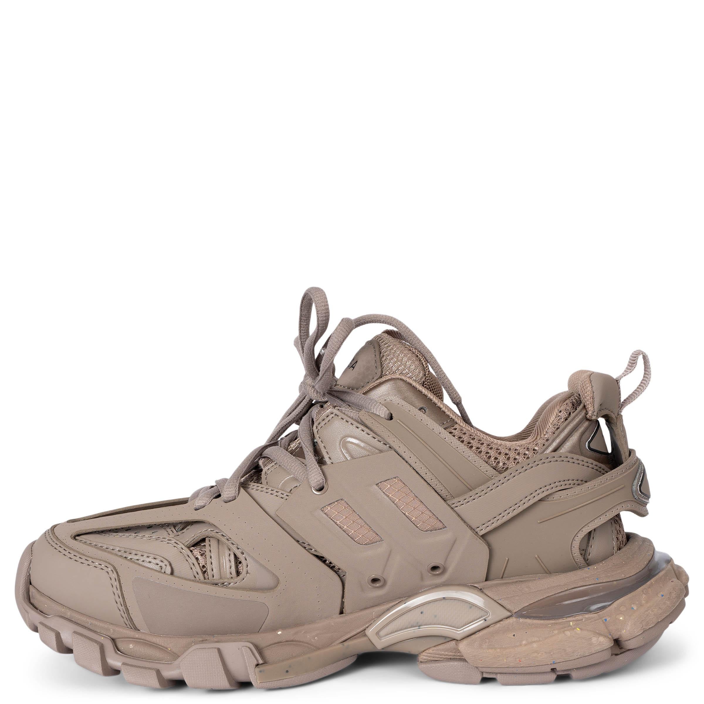 BALENCIAGA caqui topo malla y caucho TRACK Zapatillas Zapatillas 38 Marrón