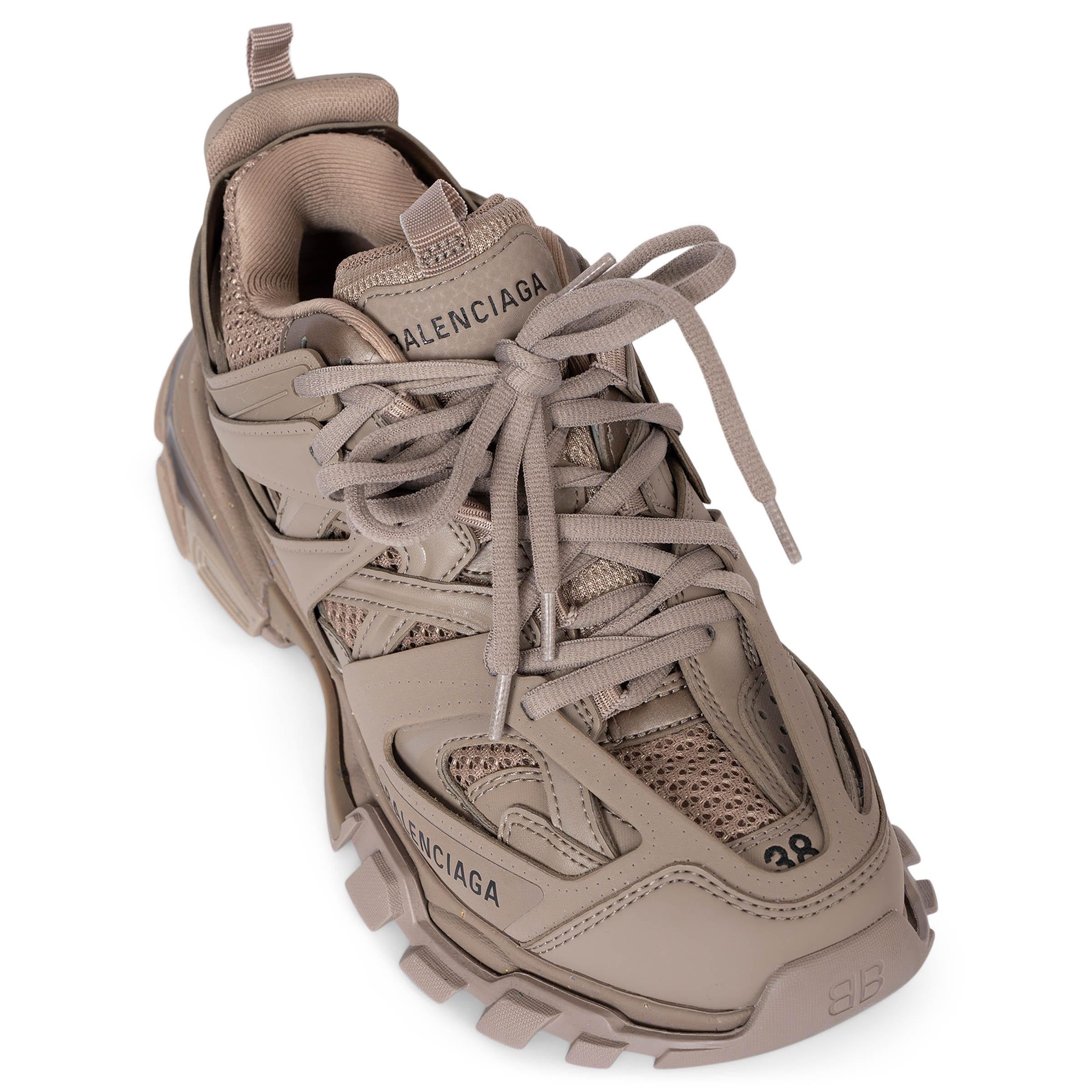 BALENCIAGA caqui topo malla y caucho TRACK Zapatillas Zapatillas 38 1