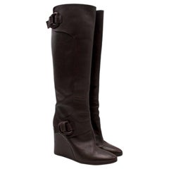 Balenciaga Knee-High Wedge Boots - Size EU 39