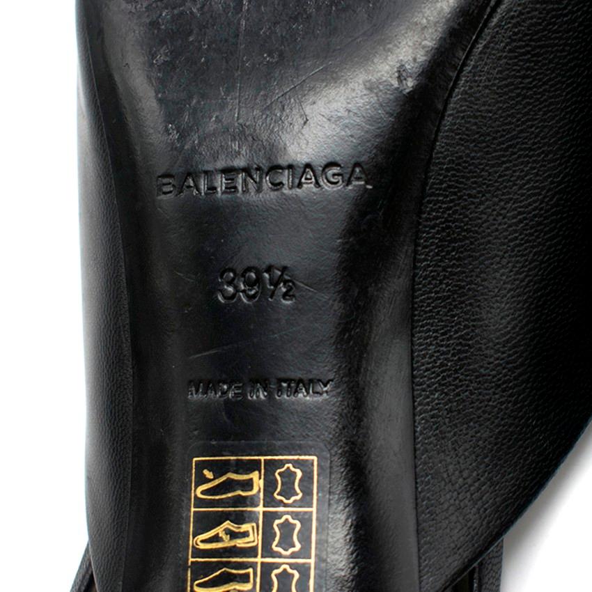 Balenciaga Knife Leather Slingback Kitten Heel Sandals 39.5 2