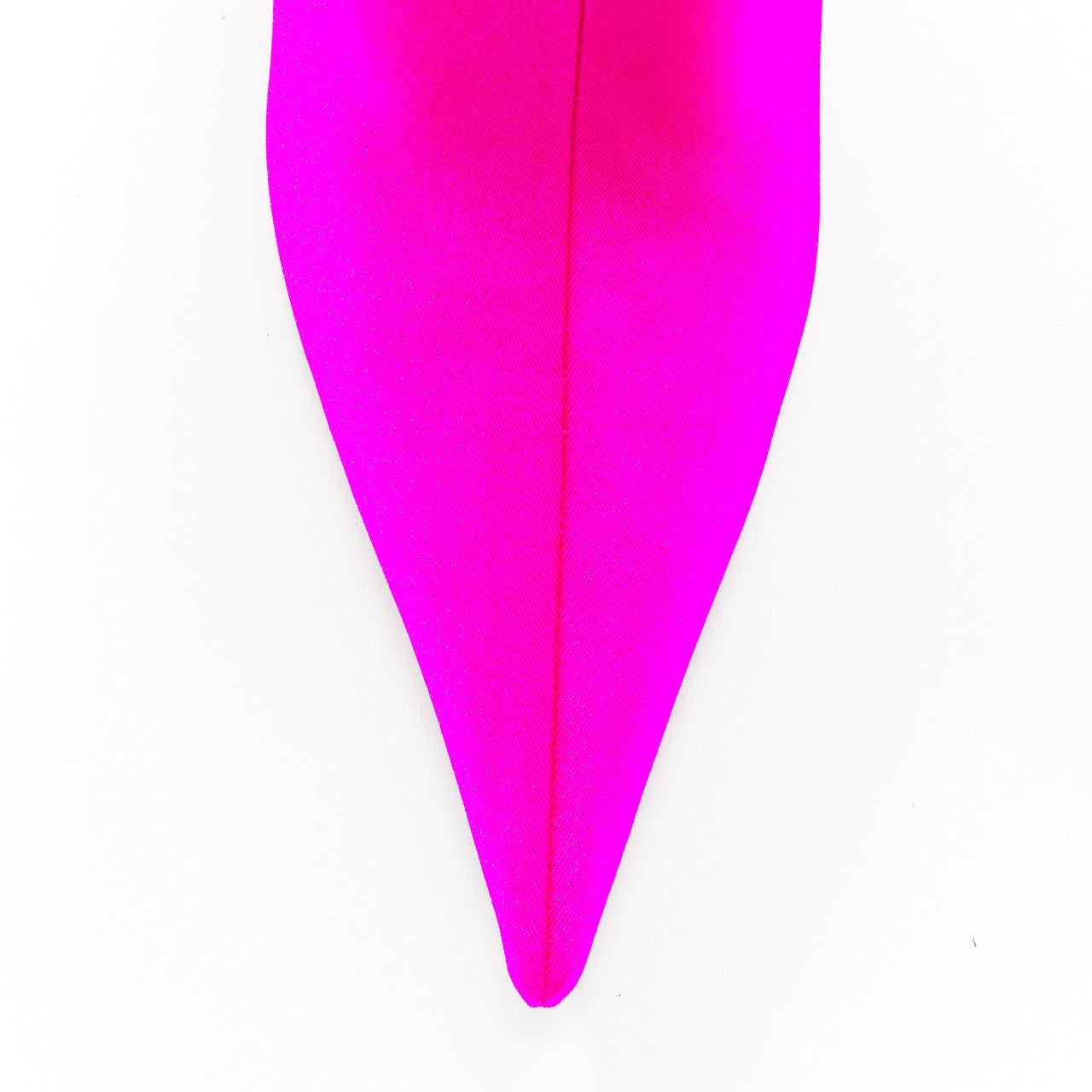 Women's BALENCIAGA Knife neon pink lycra pointed sock boots EU38 Kim Kardashian For Sale