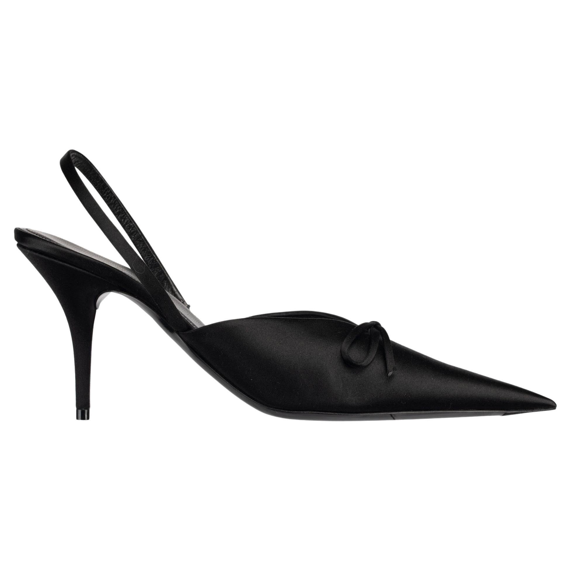 Balenciaga Knife Slingback Heels Black 41 FR