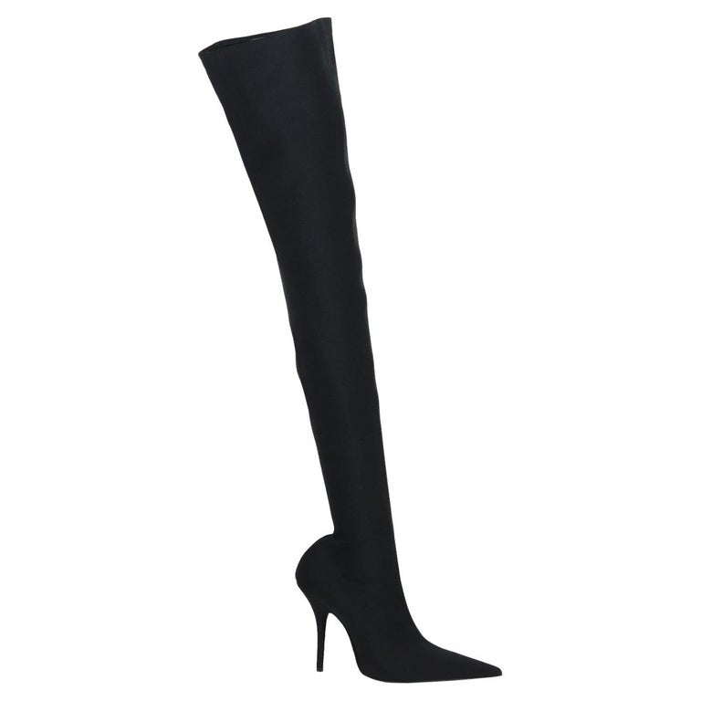 Balenciaga Knife Stretch Jersey Over The Knee Boots EU 38 UK 5 US 8 at  1stDibs