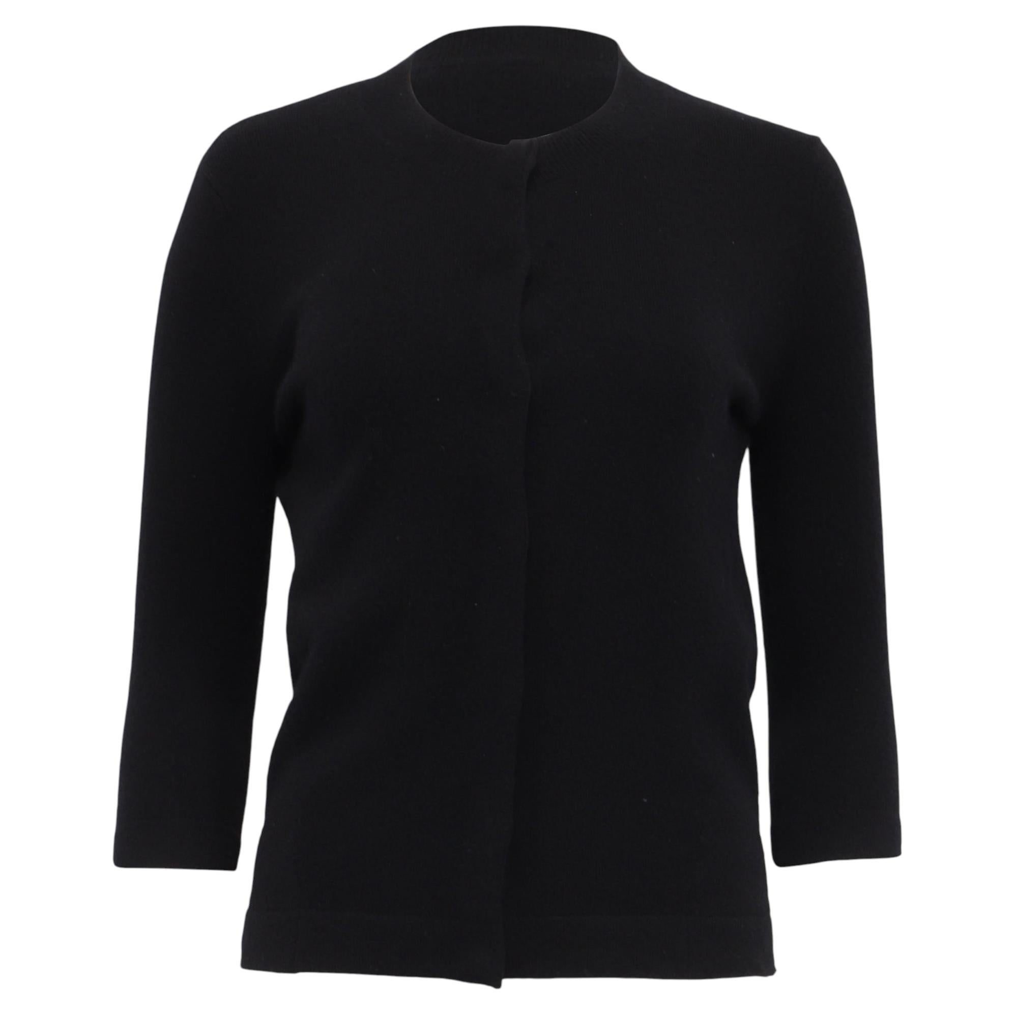 Balenciaga Knit Cardigan in Black Cashmere