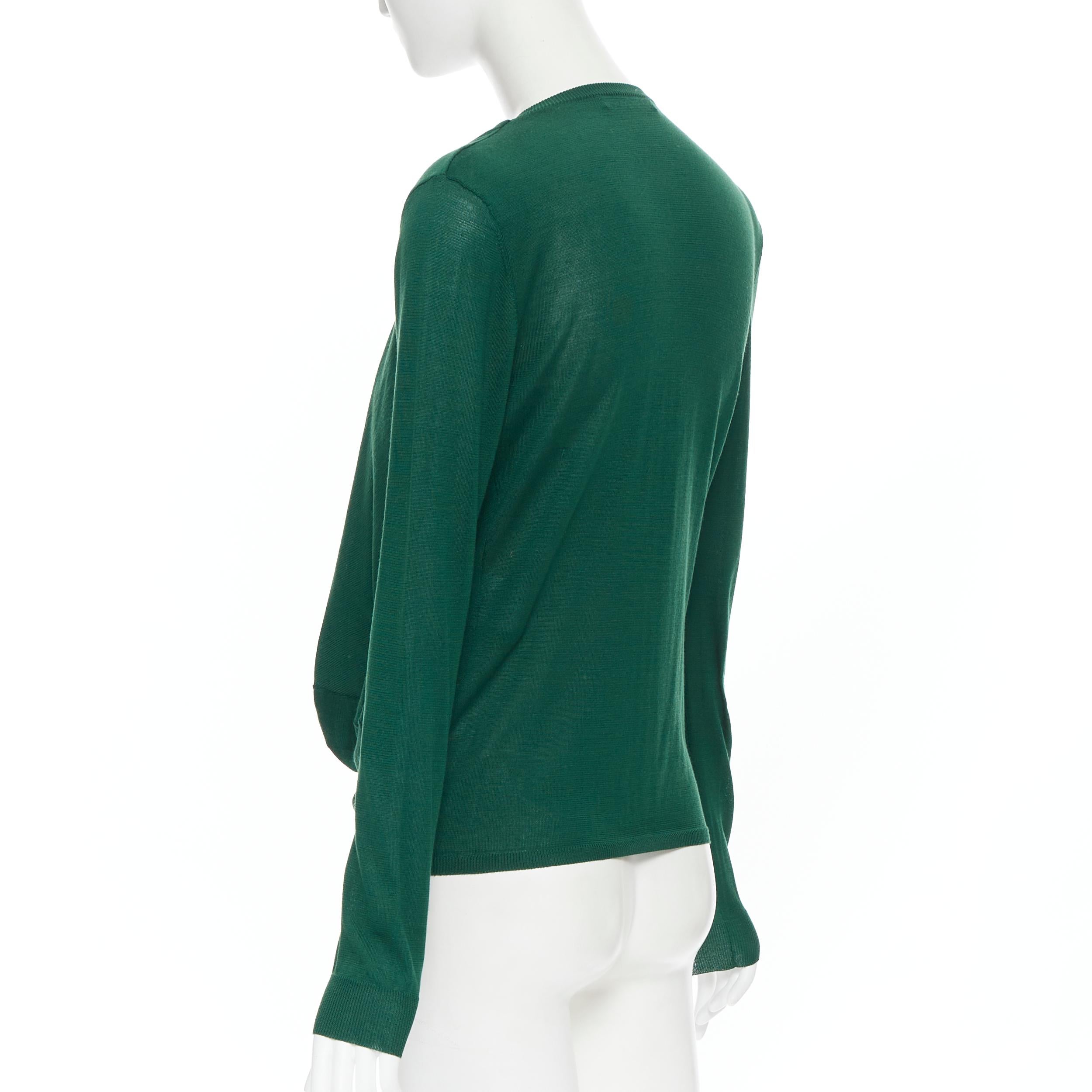  BALENCIAGA Knits - Pull à manches longues drapé à col en V vert Kelly Fr36 S Pour femmes 