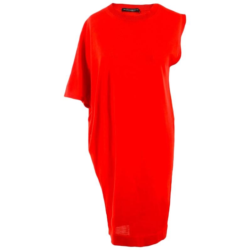 Balenciaga Knits Red Draped Oversize Dress - Size US 4 For Sale at 1stDibs