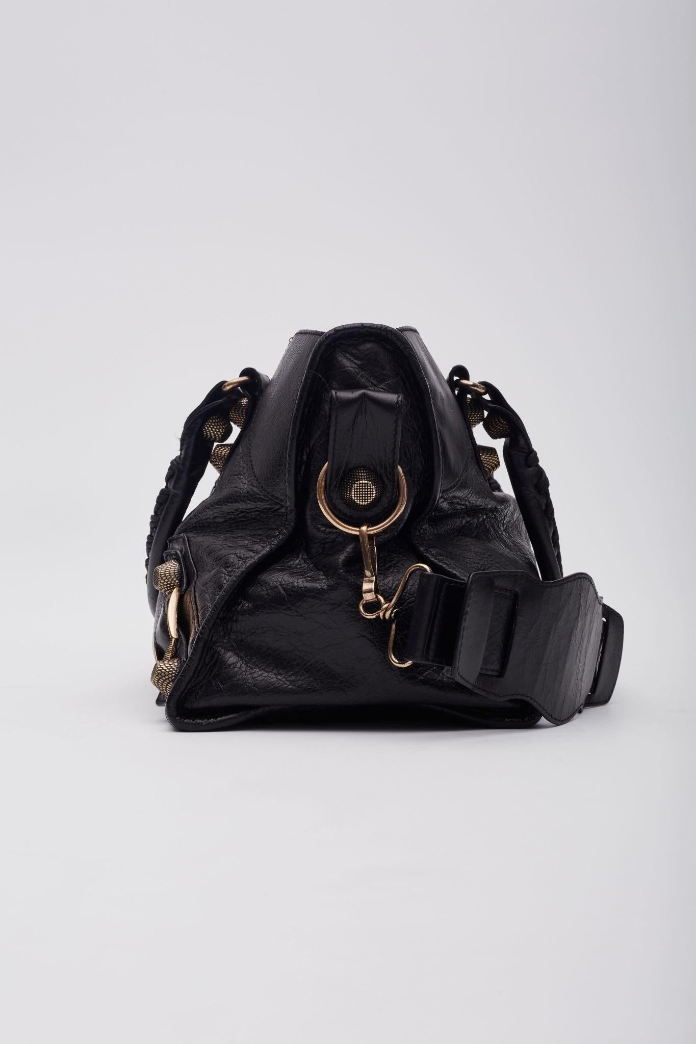 Balenciaga Lambskin Leather Giant 21 Rose Gold City Bag In Good Condition In Montreal, Quebec